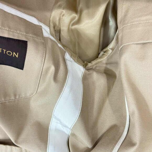 LOUIS VUITTON Beige Cotton Men's Blazer Military Jacket Marked as "56" - Picture 10 of 16